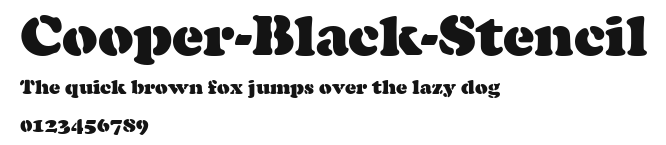 Cooper-Black-Stencil Preview