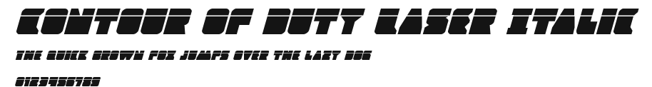 Contour of Duty Laser Italic Preview