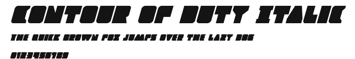 Contour of Duty Italic Preview