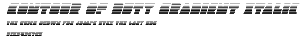 Contour of Duty Gradient Italic Preview
