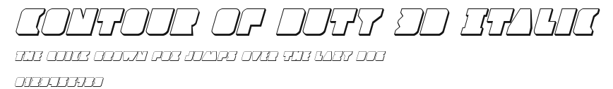 Contour of Duty 3D Italic Preview