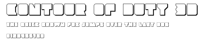Contour of Duty 3D Preview