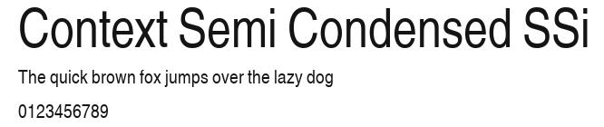 Context Semi Condensed SSi Preview
