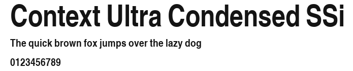 Context Ultra Condensed SSi Preview