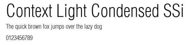Context Light Condensed SSi Preview