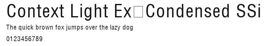 Context Light Ex-Condensed SSi Preview