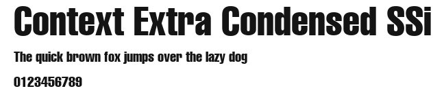 Context Extra Condensed SSi Preview