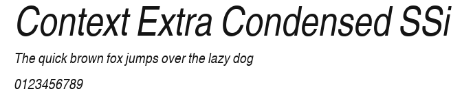 Context Extra Condensed SSi Preview