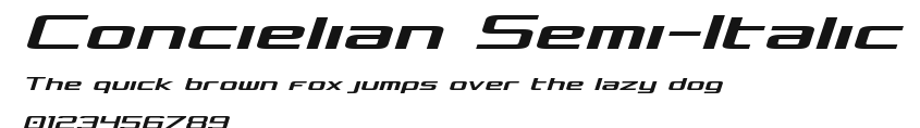 Concielian Semi-Italic Preview