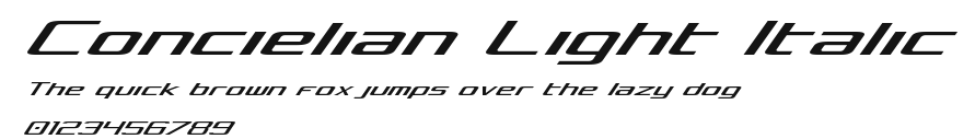 Concielian Light Italic Preview