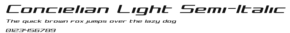 Concielian Light Semi-Italic Preview
