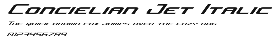 Concielian Jet Italic Preview