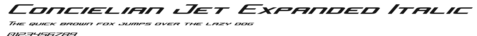 Concielian Jet Expanded Italic Preview