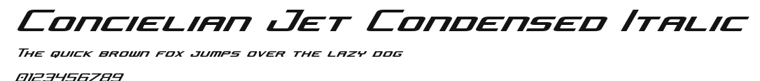 Concielian Jet Condensed Italic Preview