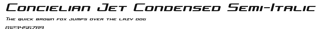 Concielian Jet Condensed Semi-Italic Preview