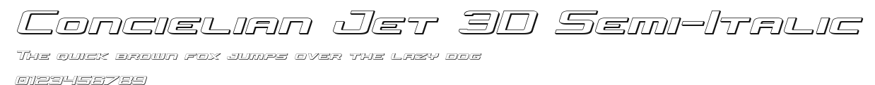 Concielian Jet 3D Semi-Italic Preview