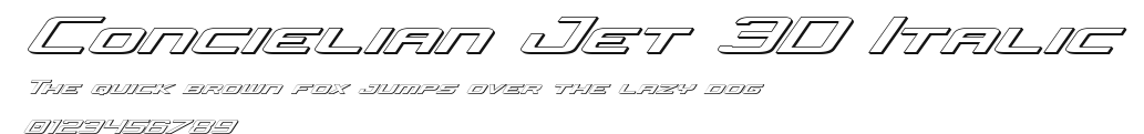 Concielian Jet 3D Italic Preview
