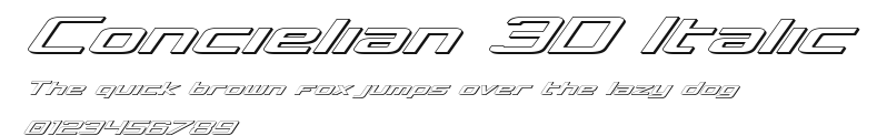 Concielian 3D Italic Preview