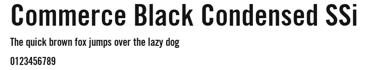 Commerce Black Condensed SSi Preview