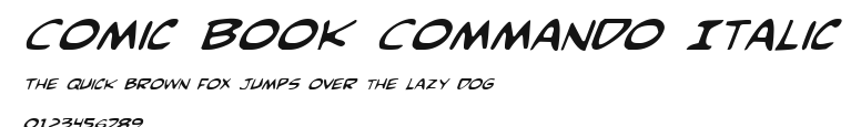 Comic Book Commando Italic Preview