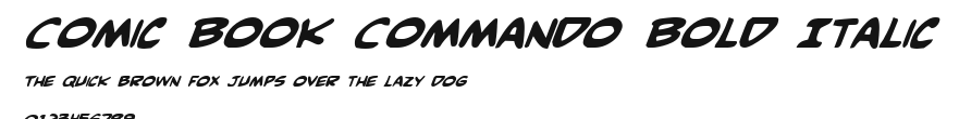 Comic Book Commando Bold Italic Preview