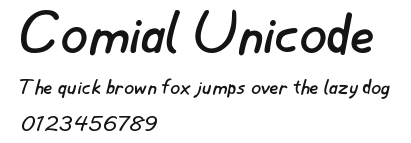 Comial Unicode Preview