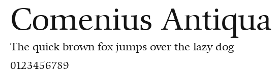 Comenius Antiqua Preview