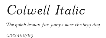 Colwell Italic Preview