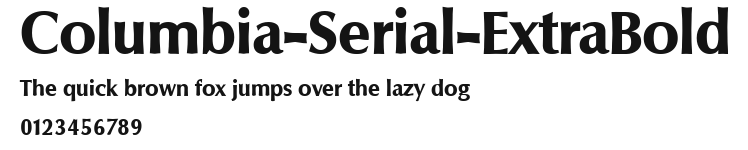 Columbia-Serial-ExtraBold Preview