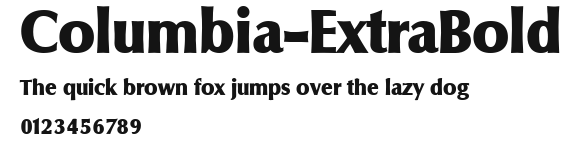 Columbia-ExtraBold Preview