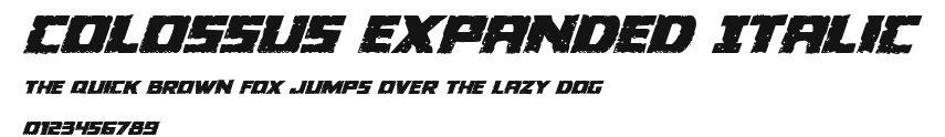 Colossus Expanded Italic Preview