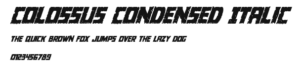 Colossus Condensed Italic Preview