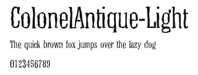 ColonelAntique-Light Preview