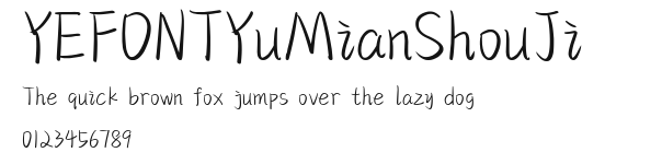 YEFONTYuMianShouJi 標準 Preview
