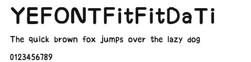 YEFONTFitFitDaTi 標準 Preview