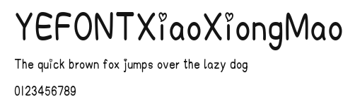 YEFONTXiaoXiongMao.TTF