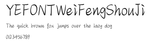 YEFONTWeiFengShouJi 標準.TTF