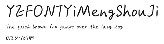 YEFONTYiMengShouJi.TTF
