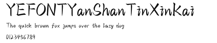 YEFONTYanShanTinXinKai 標準.TTF