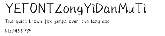 YEFONTZongYiDanMuTi 標準.TTF