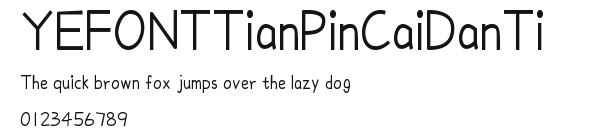 YEFONTTianPinCaiDanTi 標準.TTF