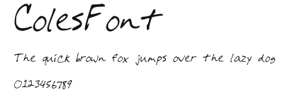 ColesFont Preview