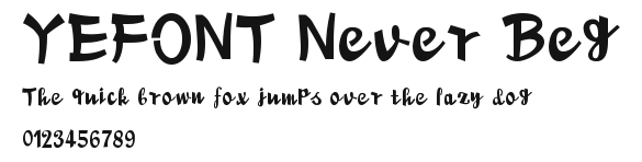 YEFONT Never Beg.ttf