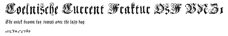 Coelnische Current Fraktur OsF UNZ1 Preview