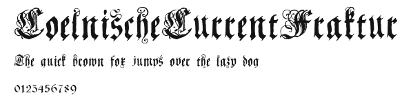 CoelnischeCurrentFraktur Preview