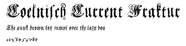 Coelnisch Current Fraktur Preview