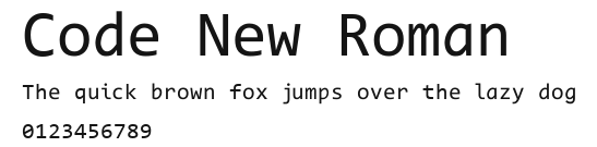 Code New Roman Preview