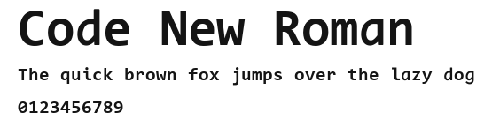 Code New Roman Preview