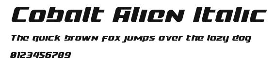Cobalt Alien Italic Preview