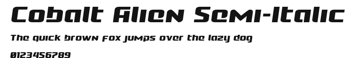 Cobalt Alien Semi-Italic Preview